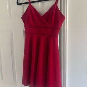 Francesca's Collections Vibrant Red Dress